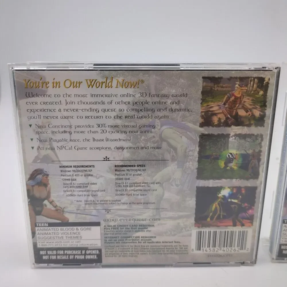 EverQuest: Ruins of Kunark & Scars of Velious PC Video Game Online MMORPG
